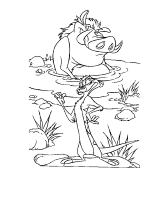 A coloring page of the lion king